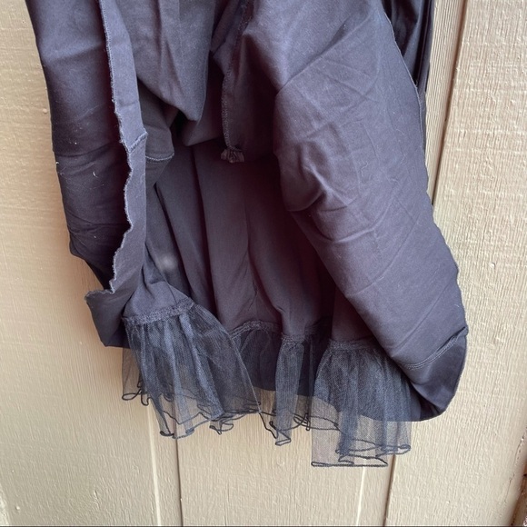 Strapless Black and Floral mini dress | size 3 - Picture 7 of 8